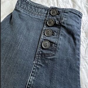 Talbots High Rise Dark Blue Jeans with Button Accents